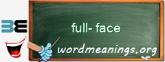 WordMeaning blackboard for full-face